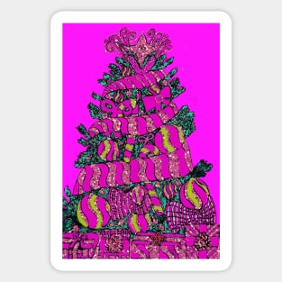 Candy Cane Christmas Tree No. 2 Sticker